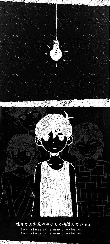 Omori (Black, game, black, dark HD phone wallpaper