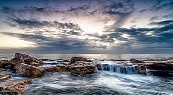 *, blue, sea, sky, nature HD wallpaper