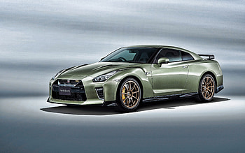 2022, Nissan GT-R T-Spec, , front view, exterior, green sports coupe, new green GT-R, Japanese sports cars, Nissan HD wallpaper