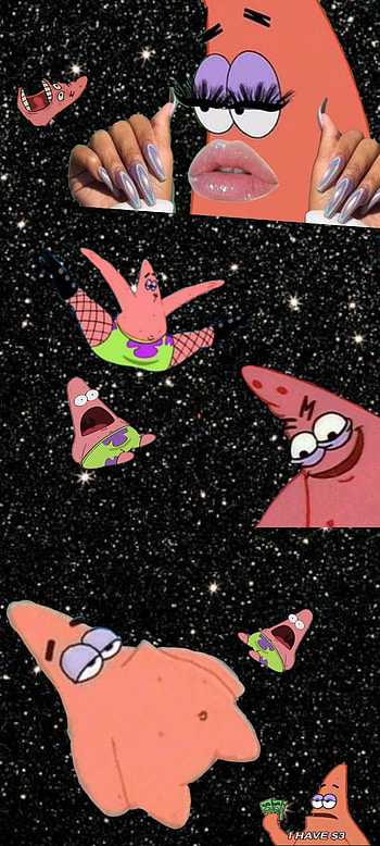 Patrick, mem, funny, space HD phone wallpaper