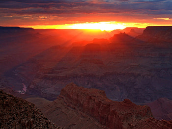 Landscape, Sunset, Mountains, Sun HD wallpaper