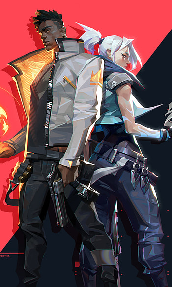 Phoenix & Jett, Jett (Valorant), video game, Valorant HD phone wallpaper