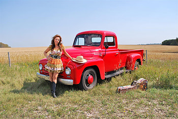 Cowgirl Eli.., style, cowgirl, fun, guitar, ranch, outdoors, western, female, hats, brunettes, fashion, Eli Barsi, models, girls, women, boots, truck HD wallpaper