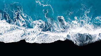 Ocean Waves Aerial View HD wallpaper