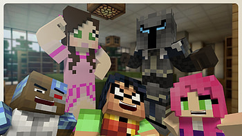 Minecraft PopularMMOs and Gaming With Jen Reacting To Teen Titans GO Prank! The Teen Titans start a Minecraft Prank Challenge to find out. HD wallpaper