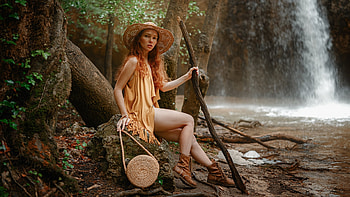 Redhead, women, model, girl HD wallpaper