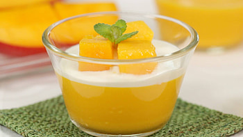 Mango pudding delight, Tropical dessert, Japanese cooking inspiration, Refreshing summer treat HD wallpaper