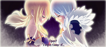Lucy and Yukino, magic, anime, fairy tail, gate, girls, manga HD wallpaper