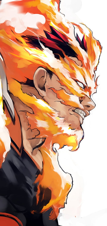 red hair, flame, Anime, My Hero Academia HD phone wallpaper