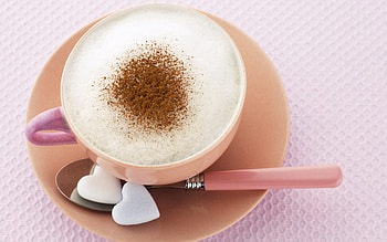 Food, Hearts, Coffee, Foam, Cappuccino, Meerschaum, Sugar HD wallpaper