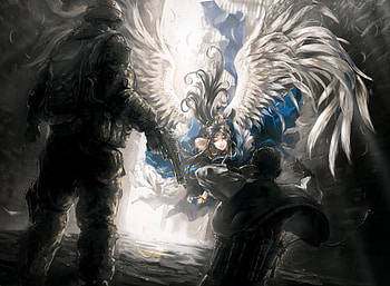 Godess, wings, hope, angel, soldier HD wallpaper