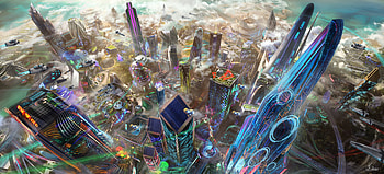 Sci Fi, city, sci fi city HD wallpaper