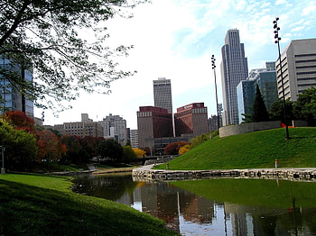 Omaha architecture, Downtown buildings, Urban cityscape HD wallpaper