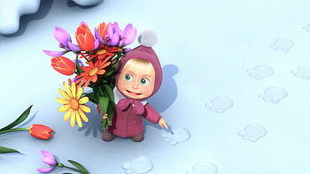 Cartoon, Masha And The Bear HD wallpaper