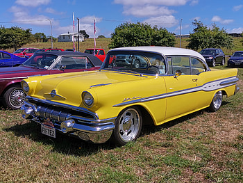 Chevrolet Coupe, custom, yellow, car, rod, coupe HD wallpaper