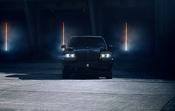 Black Rolls-Royce Cullinan black badge, 2019 HD wallpaper