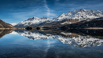Nature, Mountains, Snow, Rocks, Reflection HD wallpaper