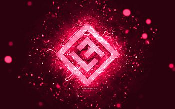 Lost Frequencies pink logo, , Belgian DJs, pink neon lights, creative, pink abstract background, Felix De Laet, Lost Frequencies logo, music stars, Lost Frequencies HD wallpaper