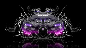 two color water car, purple, pink, color, car HD wallpaper