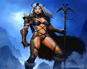 Snow Cat Warrior, cat warpaint, tattoos, elf, wintwer, warrior, female HD wallpaper