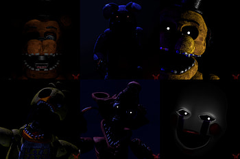 FNAF2 : Golden Freddy & Mangle — Night Shift Nightmare, Golden Freddy (Five Nights At Freddy's), video game, Five Nights At Freddy's 2, Five Nights at Freddy's HD wallpaper