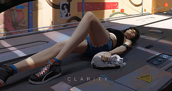 Train, clarity, pisici, fantasy, art, cat, girl, cla rity HD wallpaper