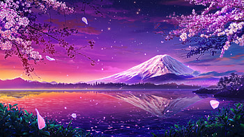 Digital Sunset Landscape with Stunning Sky, landscape, sunset, Digital Art, sky HD wallpaper
