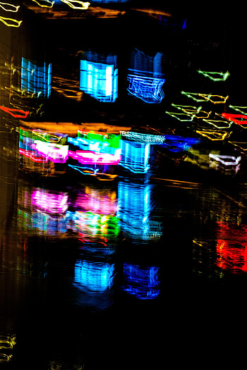 Abstract, Reflection, Shine, Light, Multicolored, Motley, Blur, Smooth, Neon HD phone wallpaper