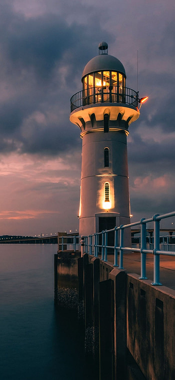 Raffles Marina, Lighthouses HD phone wallpaper