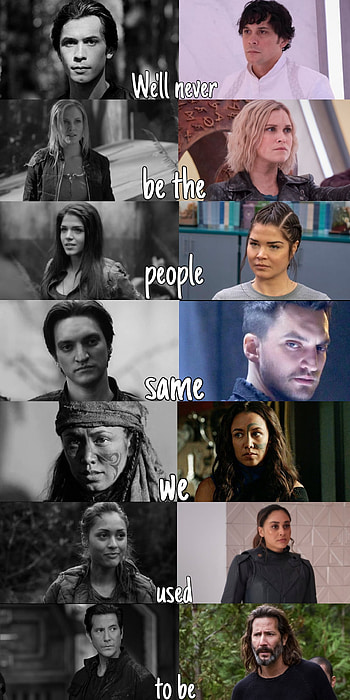 The 100 mudança, raven, emori, octavia, the100, murphy, bellamy, clarke, kane HD phone wallpaper