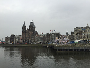 Amsterdam Skyline, Travels, Centraal Square, Holland HD wallpaper