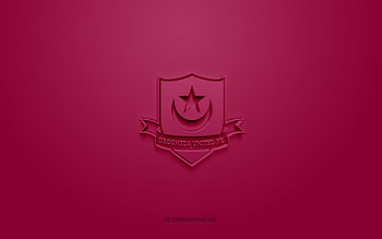 Drogheda United FC, creative 3D logo, burgundy background, Irish football team, League of Ireland Premier Division, Drogheda, Ireland, 3d art, football, Drogheda United FC 3d logo HD wallpaper