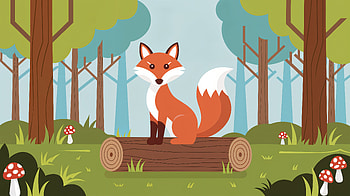 Charming Woodland Creature in Stunning Ultra, woodland creature, fox, forest, cartoon, Wildlife HD wallpaper