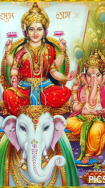 Laxmi Ganesh, Beautiful Background HD phone wallpaper