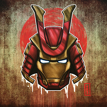 Marvel Samurai Iron Man, marvel, samurai, iron-man, superheroes HD phone wallpaper