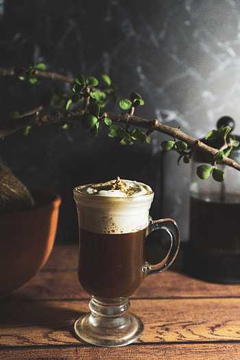 Food, Cream, Glass, Table, Cappuccino, Drink, Beverage HD phone wallpaper