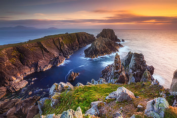 Coastline, sky, ocean, cloud HD wallpaper