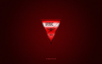 Debreceni VSC, Hungarian football club, red logo, red carbon fiber background, Nemzeti Bajnoksag I, football, NB I, Debrecen, Hungary, Debreceni VSC logo HD wallpaper