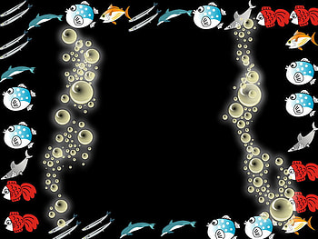 fish in tank, fish, water, bubbles, dark HD wallpaper