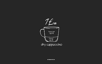 I love Dry cappuccino Coffee, , gray background, Dry cappuccino Coffee recipe, chalk art, Dry cappuccino Coffee, coffee menu, coffee recipes, Dry cappuccino Coffee ingredients, Dry cappuccino HD wallpaper