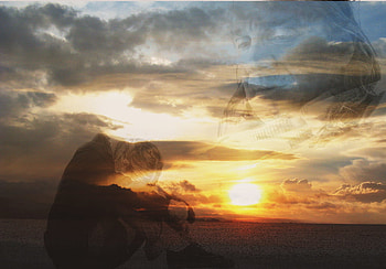 Mystic shadow, mystic, shadow, thoughts, sunrise, digital, abstract, ske, sun, myth, dom, art, pain, alone, mind, emotions, sad, clouds, meditation HD wallpaper