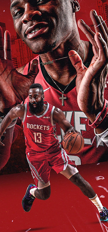 Houston Rockets, NBA basketball, Sports art, Travis Allen HD phone wallpaper