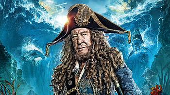 Barbossa, Salazar's Revenge, Dark pirate atmosphere, Movie HD wallpaper