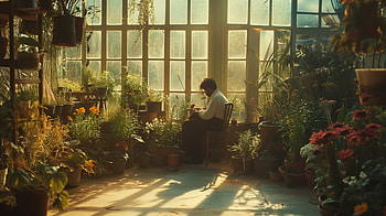 Tranquil Greenhouse Gardening, gardening, greenhouse, plant, sunlight HD wallpaper