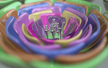 Flower, Macro, Smooth, Form, Glass, Metal HD wallpaper