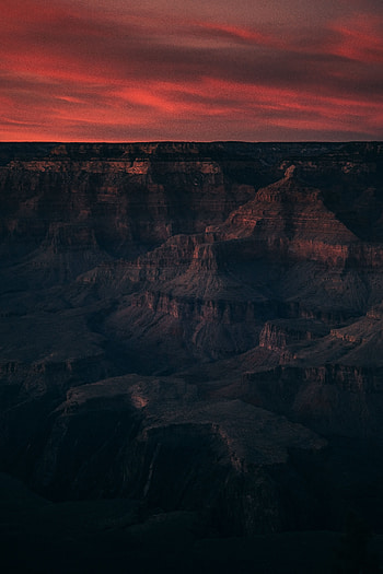 Landscape, Twilight, Canyon, Rocks, Dark, Dusk HD phone wallpaper