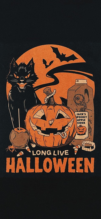 Vintage Halloween, black_cat HD phone wallpaper