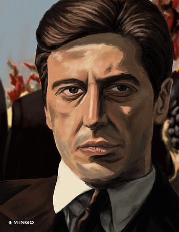 Artstation Michael Corleone, Al Pacino, The Godfather, Mobile HD phone wallpaper