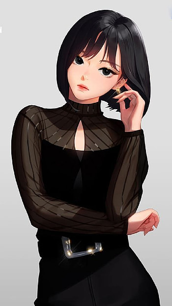 Beauty 623, beautiful, White, painting, black, drawing, Girl HD phone wallpaper