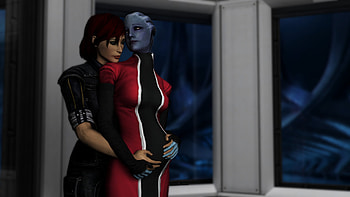 ... A Shepard and Liara legacy by neehs HD wallpaper